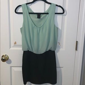 Mint blue/green pencil skirt dress